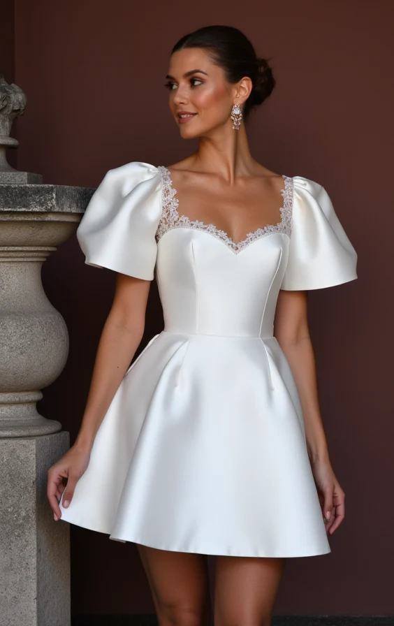 Casual Short Wedding Dress and Mini Dress for a Simple Yet Elegant Bridal Look - Image 2