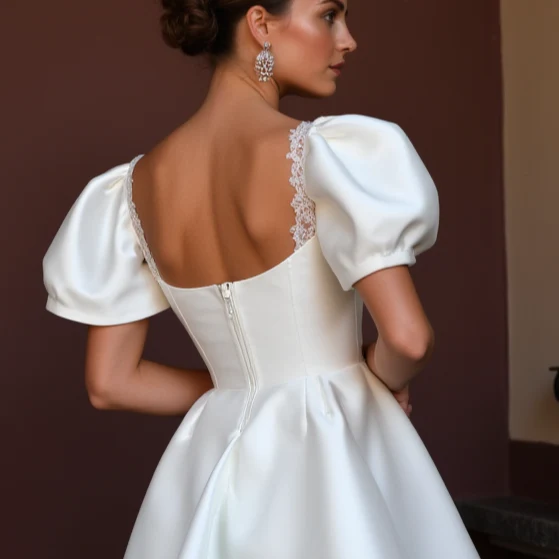 Casual Short Wedding Dress and Mini Dress for a Simple Yet Elegant Bridal Look - Image 5