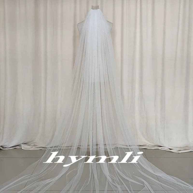 Cathedral Bridal Veil Cut Edge Veil Scatter Crystal Veil Chapel Wedding Accessories - Image 3