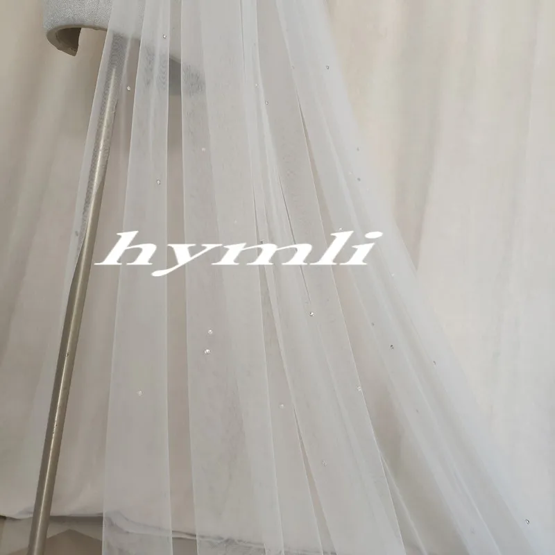 Cathedral Bridal Veil Cut Edge Veil Scatter Crystal Veil Chapel Wedding Accessories - Image 4