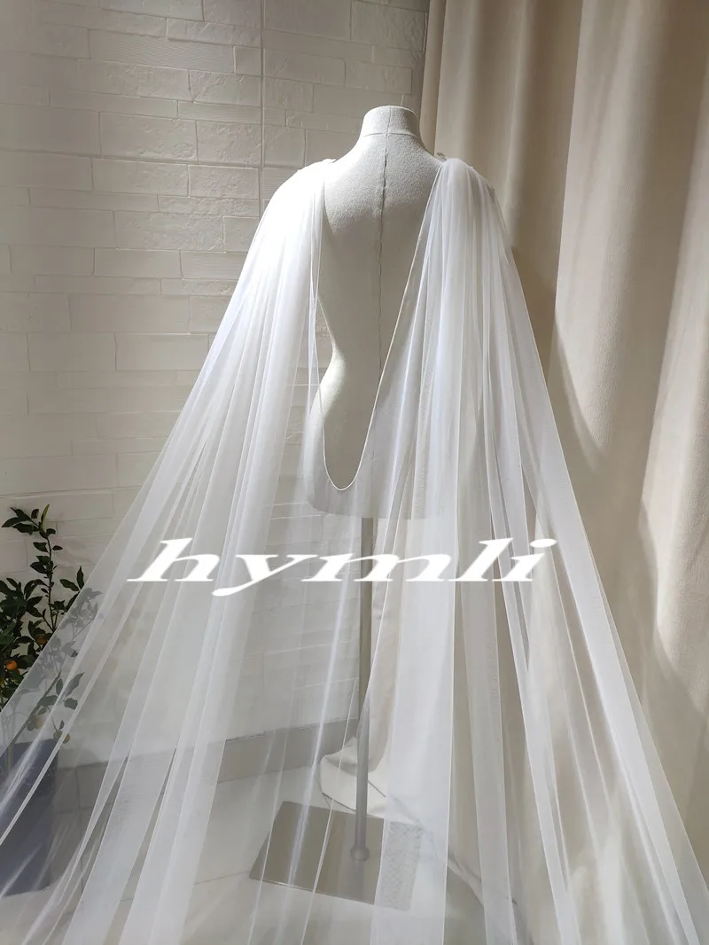Cathedral Length Wedding Accessories Cape Veil  Bridal Cloak Lace Shoulder Cape Veil - Image 3