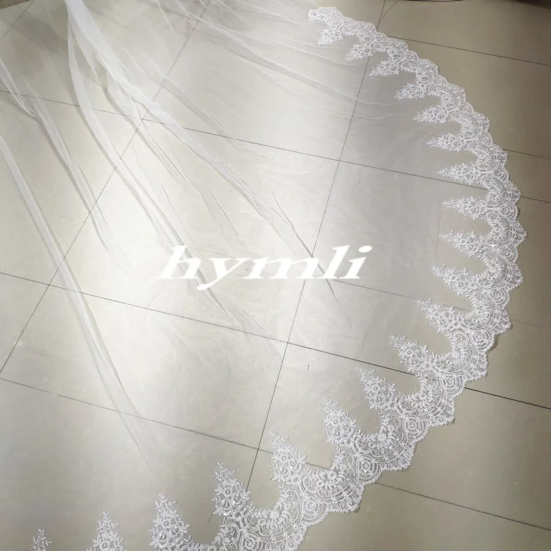 Cathedral Length Wedding Accessories Cape Veil  Bridal Cloak Lace Shoulder Cape Veil - Image 4