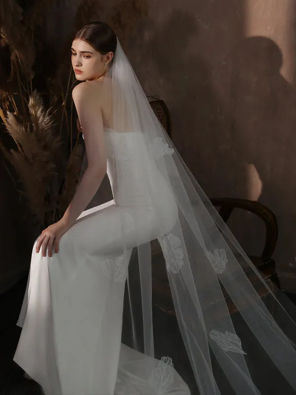 CC Cathedral Veils Women Hair Accessory Wedding Hairwear Bridal Dress Engagement Headdress Elegant 3M Long Veil With Combs V334 - Image 6