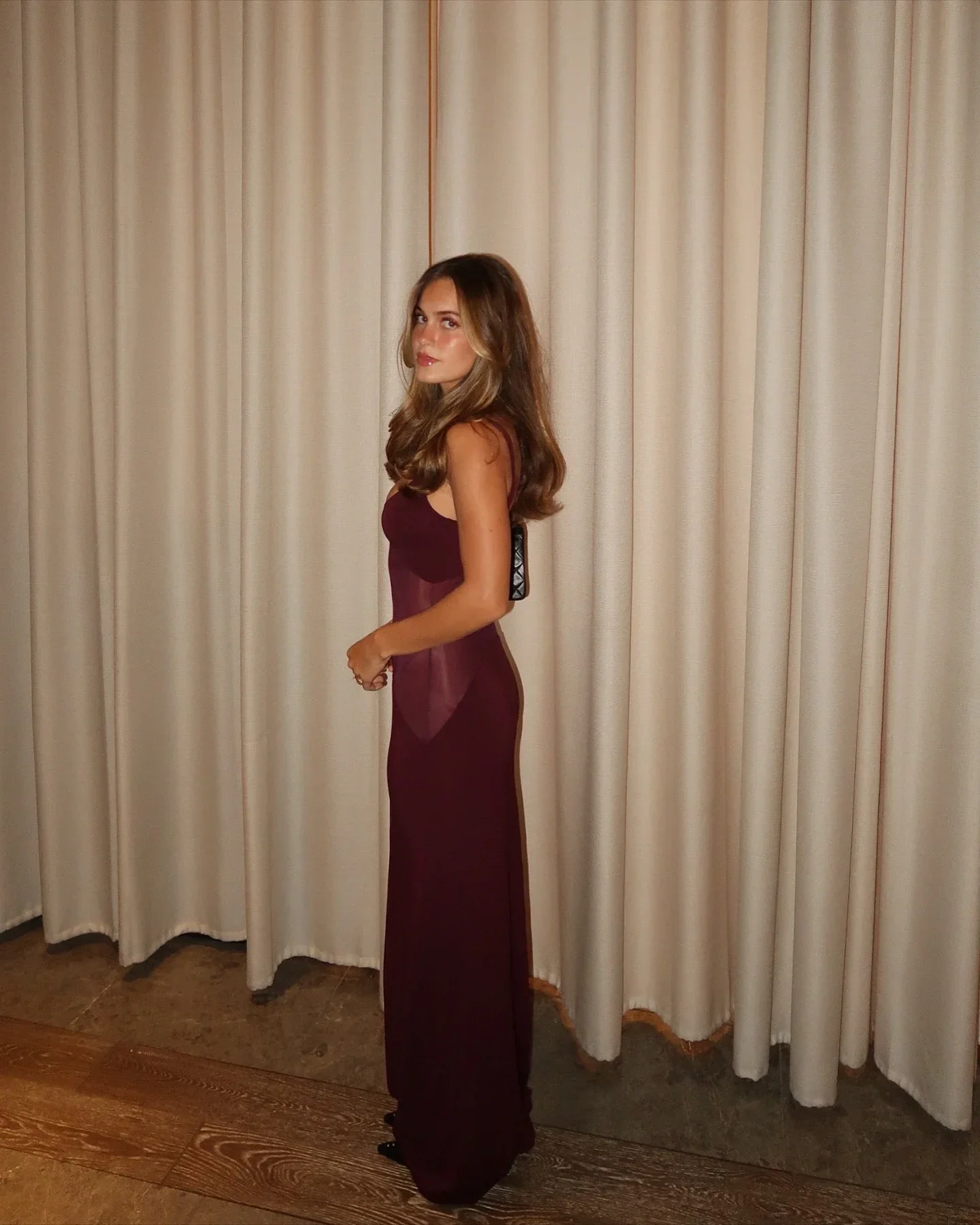 Celebrity Evening Party Dress Winered Color Women Sexy Strap Big O-Neck Bodycon Long Dress Celebrate Red Carpet Birthday Wear - Image 3