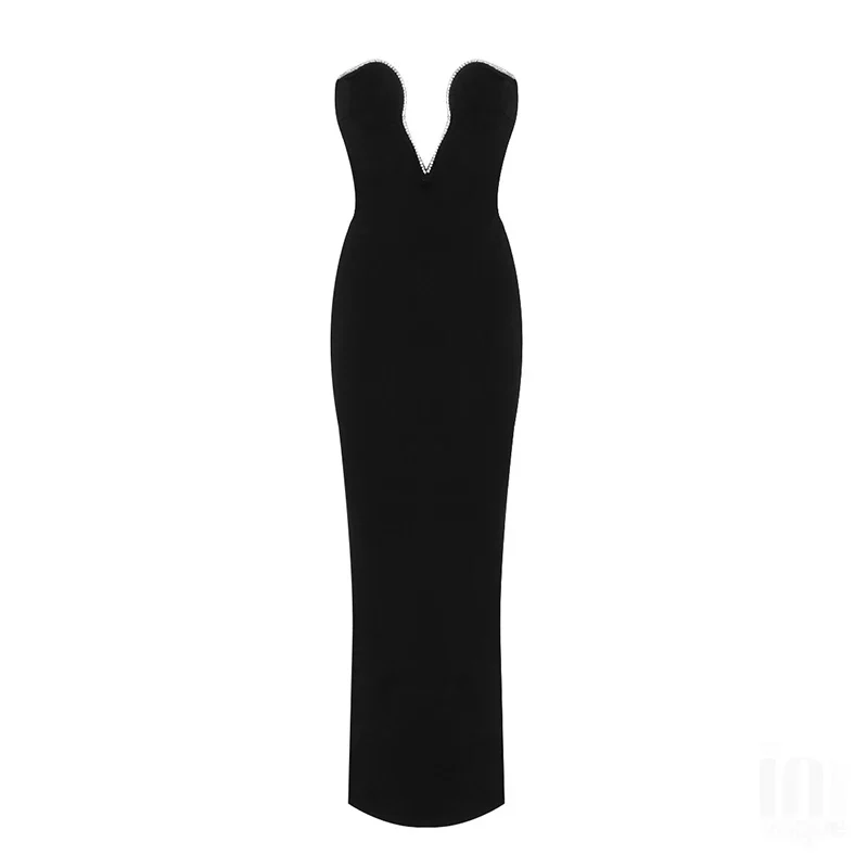 Celebrity Fashion Red Carpet Dress Off the Shoulder Sexy Bandage Bodycon Long Dress Women Elegant Evening Party Dress Vestido - Image 5