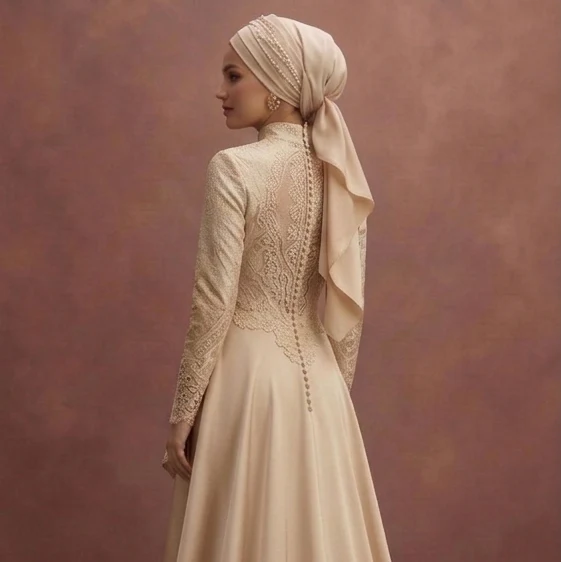 Champagne Muslim Prom Dresses – Subtle Luxury Looks - Image 5