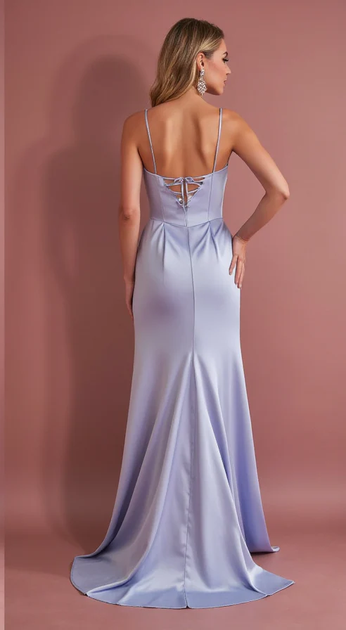 Chic Evening Dress and Prom Dress with a Deep V-Neckline for a Bold Look - Image 3