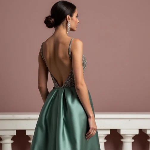 Chic Evening Dress and Prom Dress with a Floor-Length Train for a Dramatic Effect - Image 5