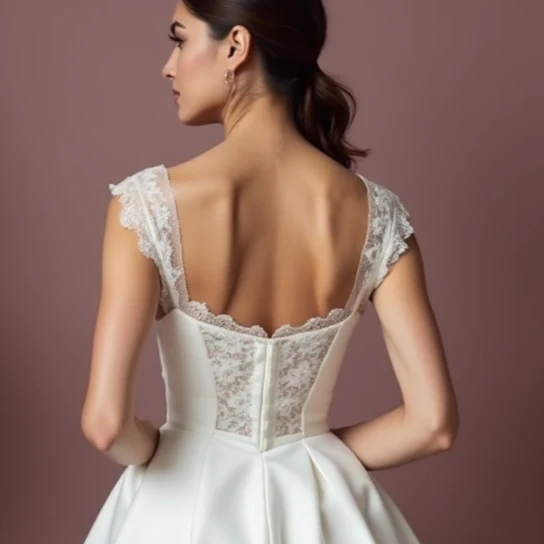 Chic Short Wedding Dress and Mini Dress with a Wrap Style for a Flattering Fit - Image 5