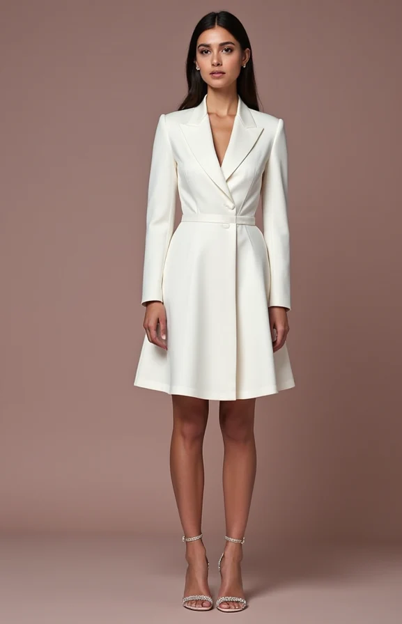 Chic White Mini Short Wedding Dress with a Sculpted Bodice for a Stunning Bridal Look - Image 2