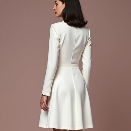 Chic White Mini Short Wedding Dress with a Sculpted Bodice for a Stunning Bridal Look - Image 5