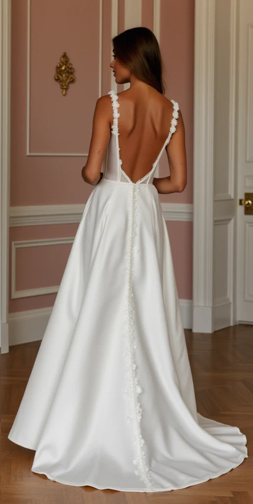 Classic A-Line Wedding Dress with a Timeless and Chic Design - Image 3