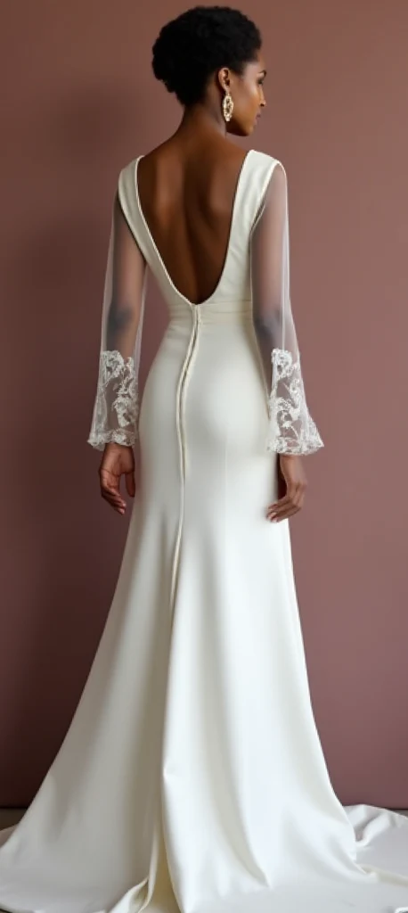 Classic A-Line Wedding Gown with a Satin Finish for a Luxurious Look - Image 5