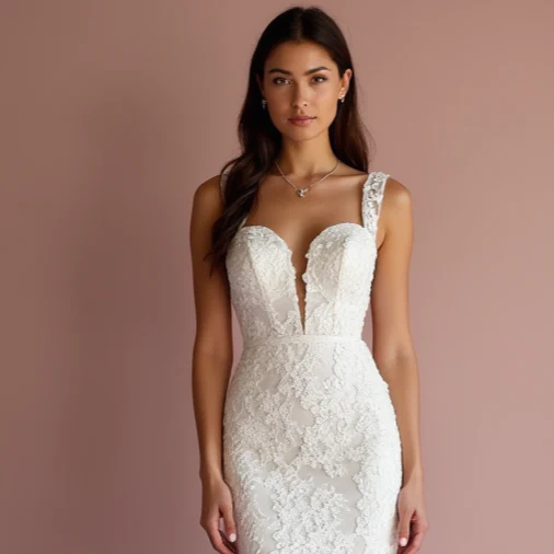 Classic Mermaid Wedding Dress for Brides Who Want a Sleek and Sexy Look - Image 4