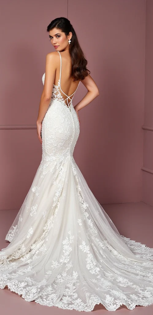 Classic Mermaid Wedding Dress with a Flawless Fit for Chic Brides - Image 3
