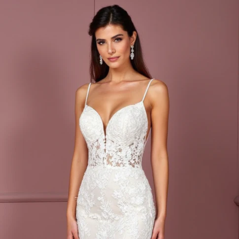 Classic Mermaid Wedding Dress with a Flawless Fit for Chic Brides - Image 4