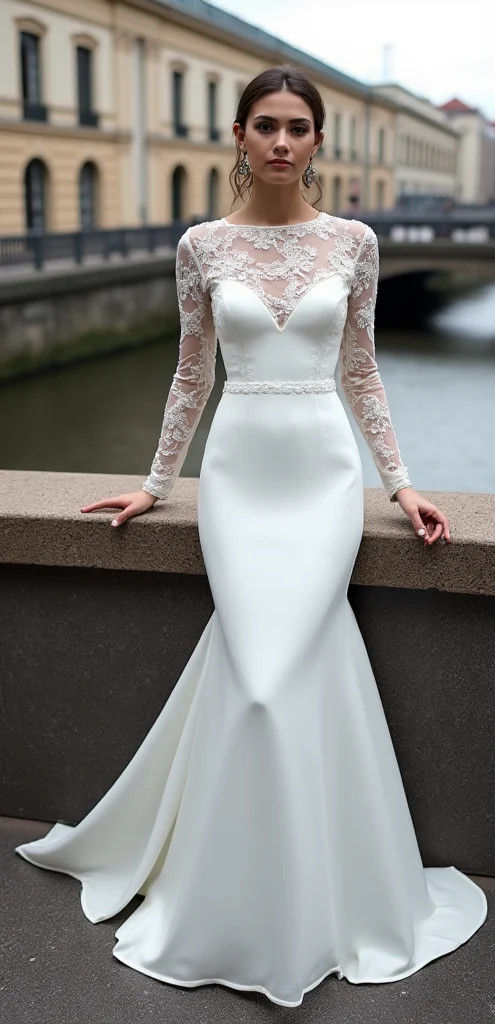 Classic Mermaid Wedding Dress with a Modern Twist for Stylish Brides - Image 2