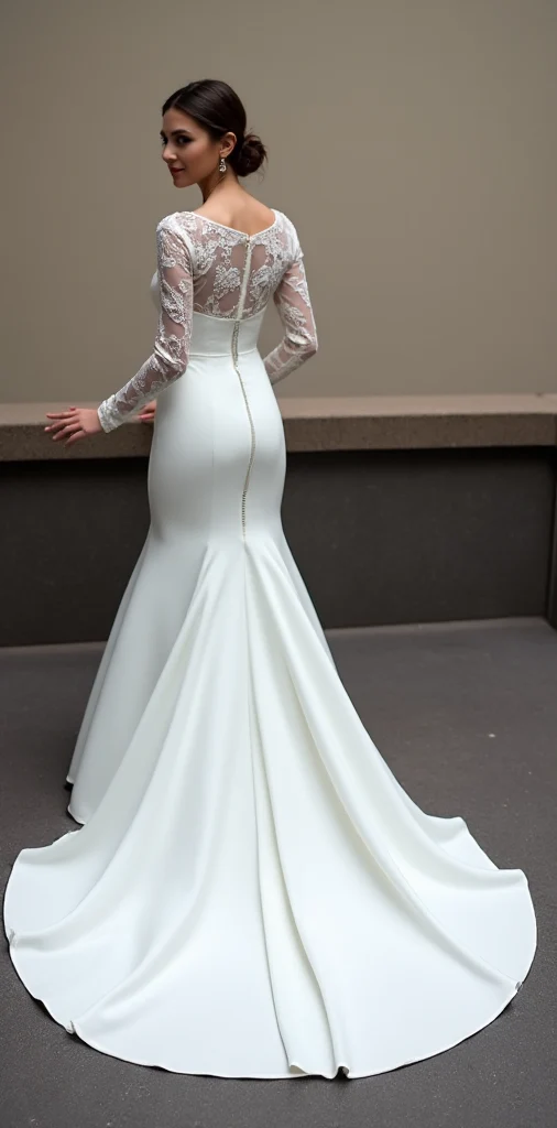 Classic Mermaid Wedding Dress with a Modern Twist for Stylish Brides - Image 3