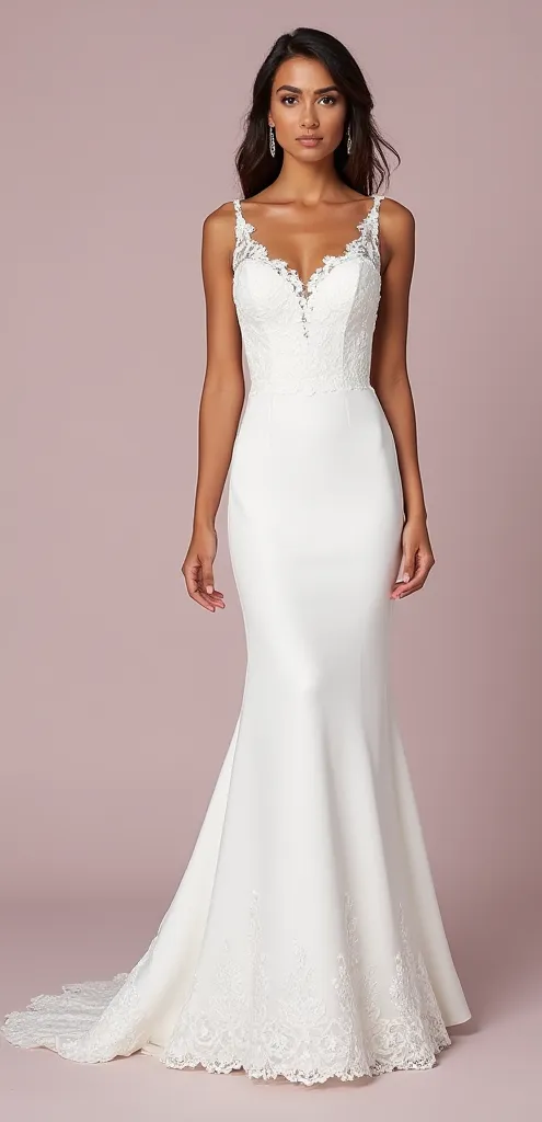 Classic Mermaid Wedding Dress with a Regal Look for a Luxurious Wedding - Image 2