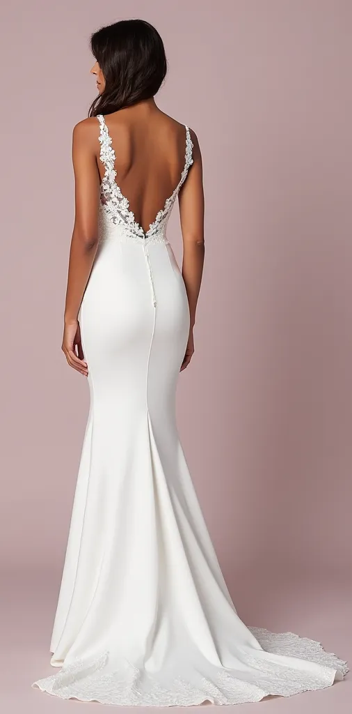 Classic Mermaid Wedding Dress with a Regal Look for a Luxurious Wedding - Image 3