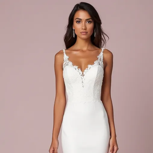 Classic Mermaid Wedding Dress with a Regal Look for a Luxurious Wedding - Image 4