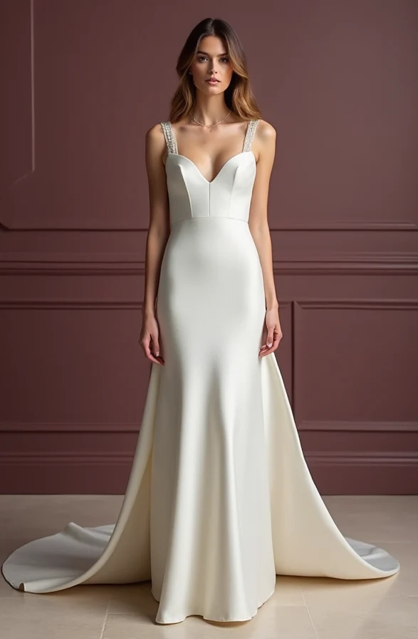 Classic Mermaid Wedding Gown with a Figure-Hugging Silhouette - Image 2