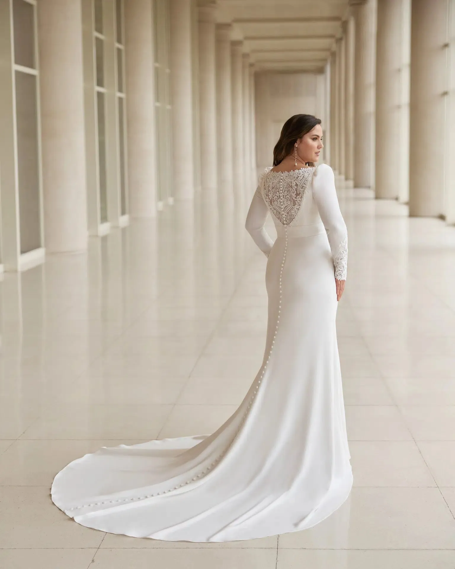Elegant Flared Wedding Dress Bow Satin Court Train Satin Modern Princess Mermaid Vestido De Novia Bridal Gown - Image 3