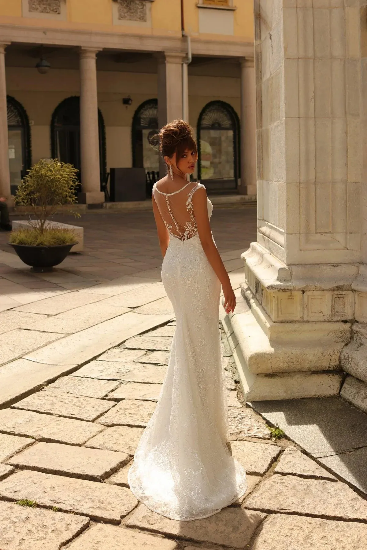 Classic Wedding Gown For Women Appliques Jewel Neck Cap Sleeve Illusion Vestidos De Novia Customised - Image 2