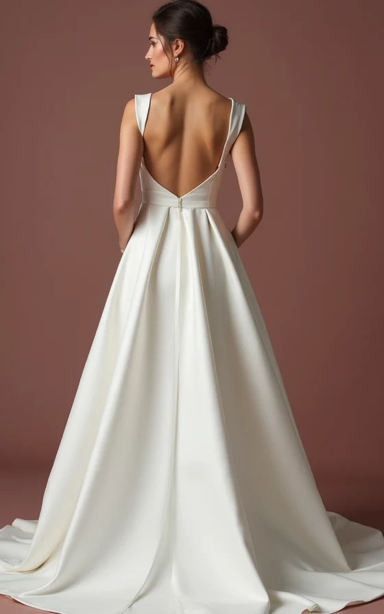 Classic White Princess Wedding Dress with Floral Lace and Elegant Beading - Image 3