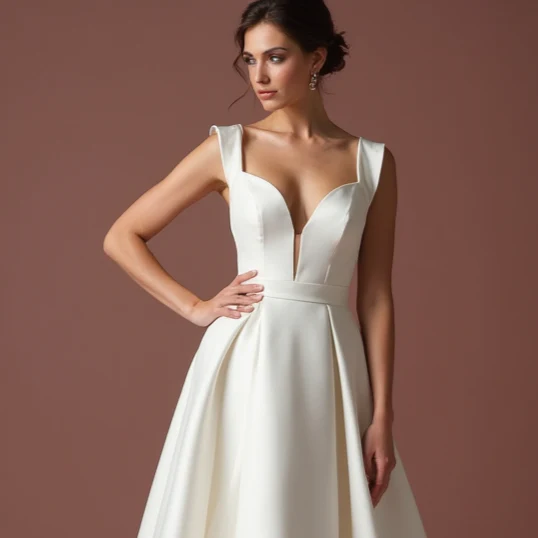 Classic White Princess Wedding Dress with Floral Lace and Elegant Beading - Image 4