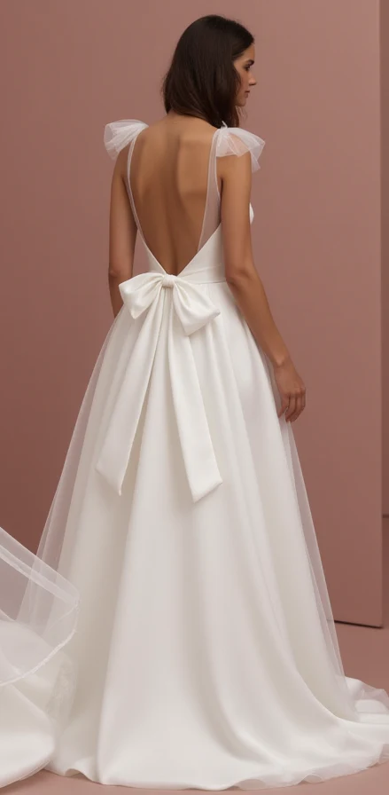 Dreamy White Princess Bridal Gown with Beaded Bodice and Cathedral-Length Train - Image 3