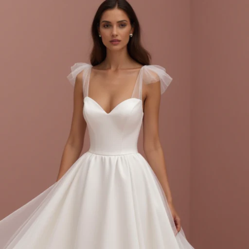 Dreamy White Princess Bridal Gown with Beaded Bodice and Cathedral-Length Train - Image 4