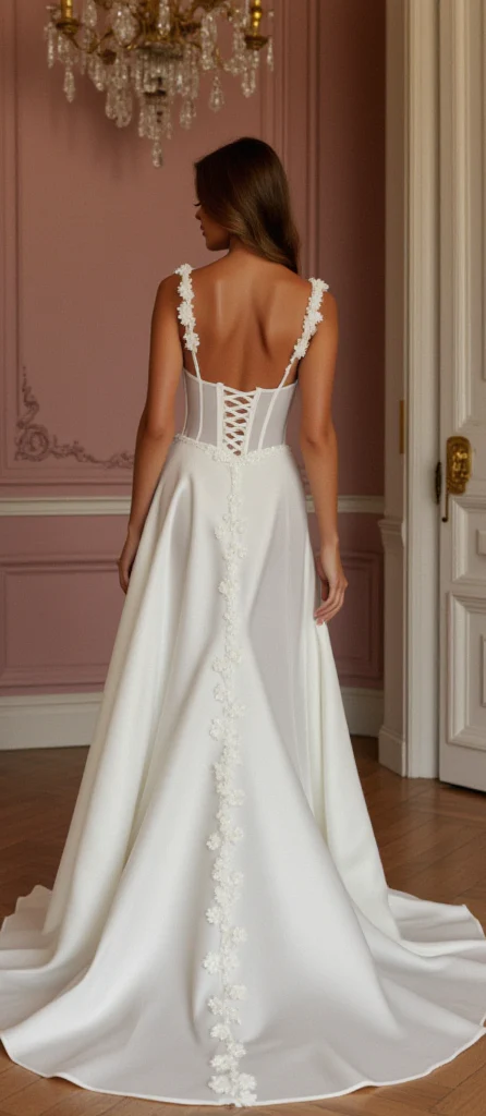 Elegant A-Line Bridal Gown for a Sophisticated Wedding Style - Image 3
