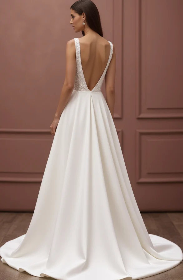 Elegant A-Line Gown with Layers of Soft Tulle for a Princess Look - Image 3
