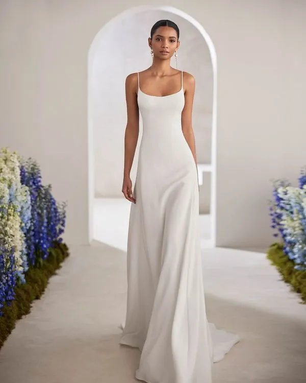 Fluid Two-Piece Ballgown-Style Wedding Dress Satin Court Train Bow Vestido De Novia Bridal Gown Princess Sleeveless Mermaid - Image 3