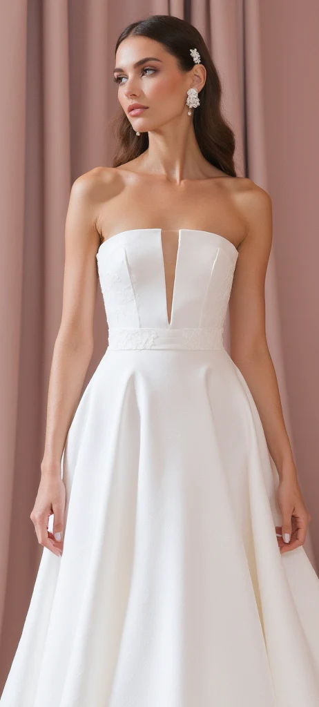 Elegant A-Line Wedding Dress with a Sweetheart Neckline - Image 2
