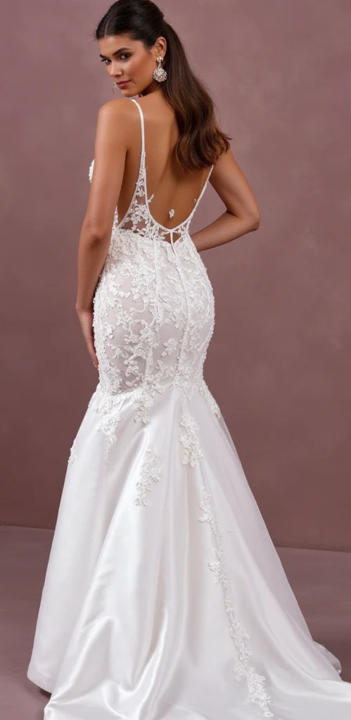 Elegant Mermaid Wedding Dress for a Sophisticated and Timeless Look - Image 3