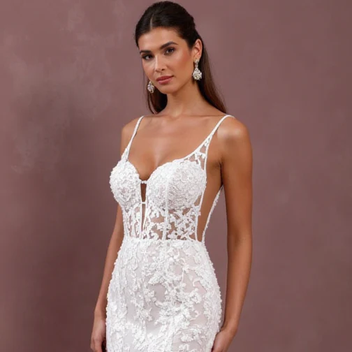 Elegant Mermaid Wedding Dress for a Sophisticated and Timeless Look - Image 4
