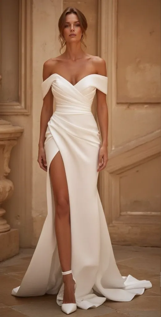 Elegant Mermaid Wedding Dress with a Sleek and Modern Fit - Image 2