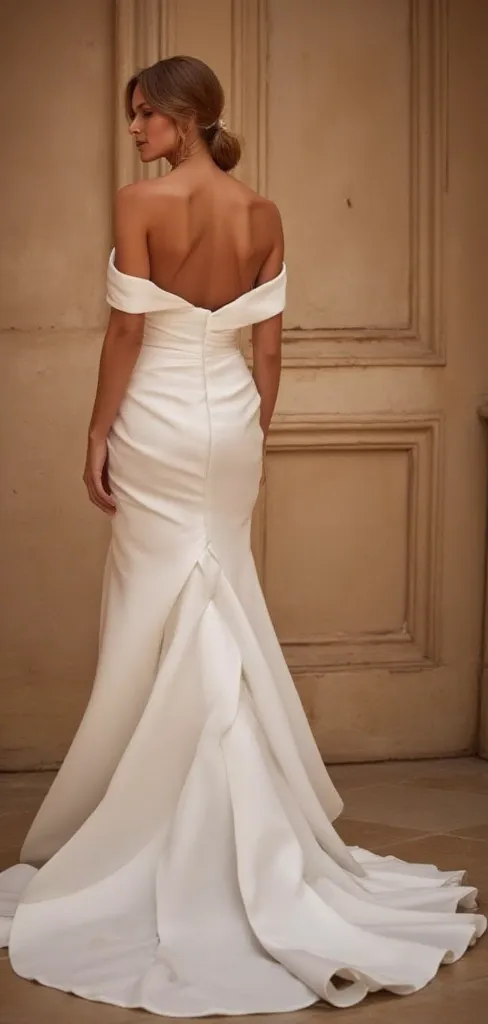 Elegant Mermaid Wedding Dress with a Sleek and Modern Fit - Image 3