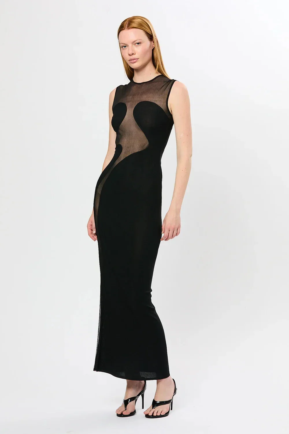 Elegant Mesh Patchwork Sleeveless Bodycon Party Club Evening Dress Sexy Bodycon Perspective Vestido Summer Clothing - Image 4