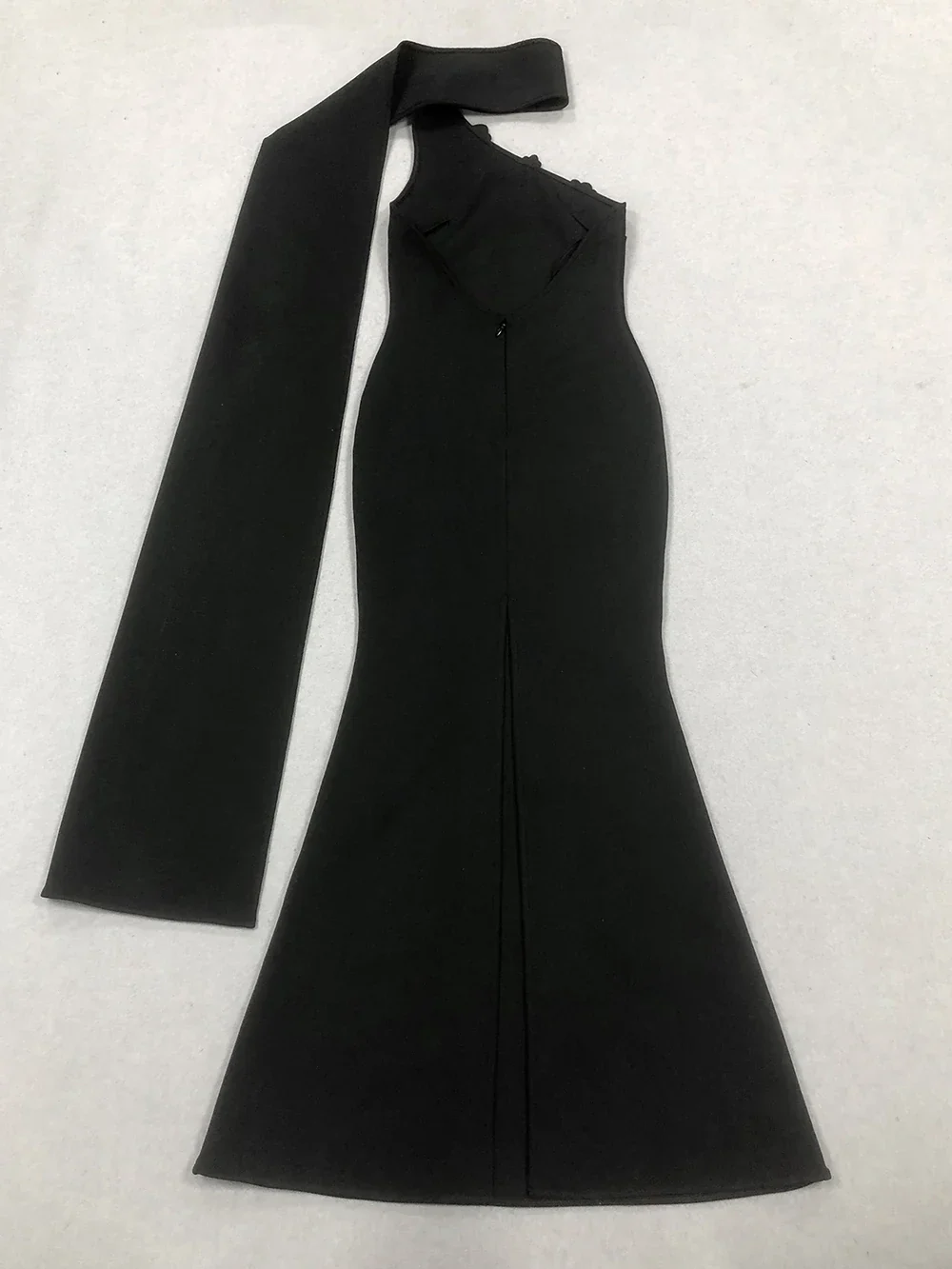 Elegant Solid Diamond Flower Bandage Women Halter Dress Off Shoulder Sleeveless Backless Slim Female Maxi Dresses Lady Robe - Image 6
