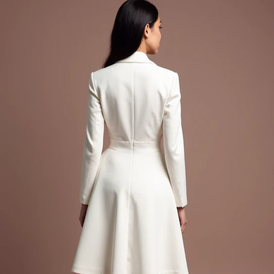 Elegant White Mini Short Wedding Dress with a Belted Waist for a Defined Silhouette - Image 5