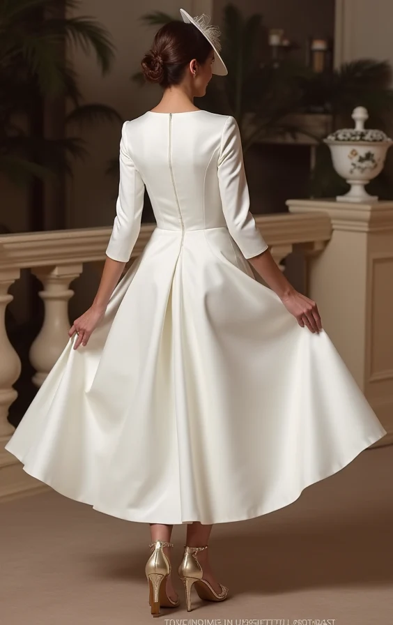 Elegant White Mini Short Wedding Dress with a Layered Skirt for Extra Volume and Drama - Image 3