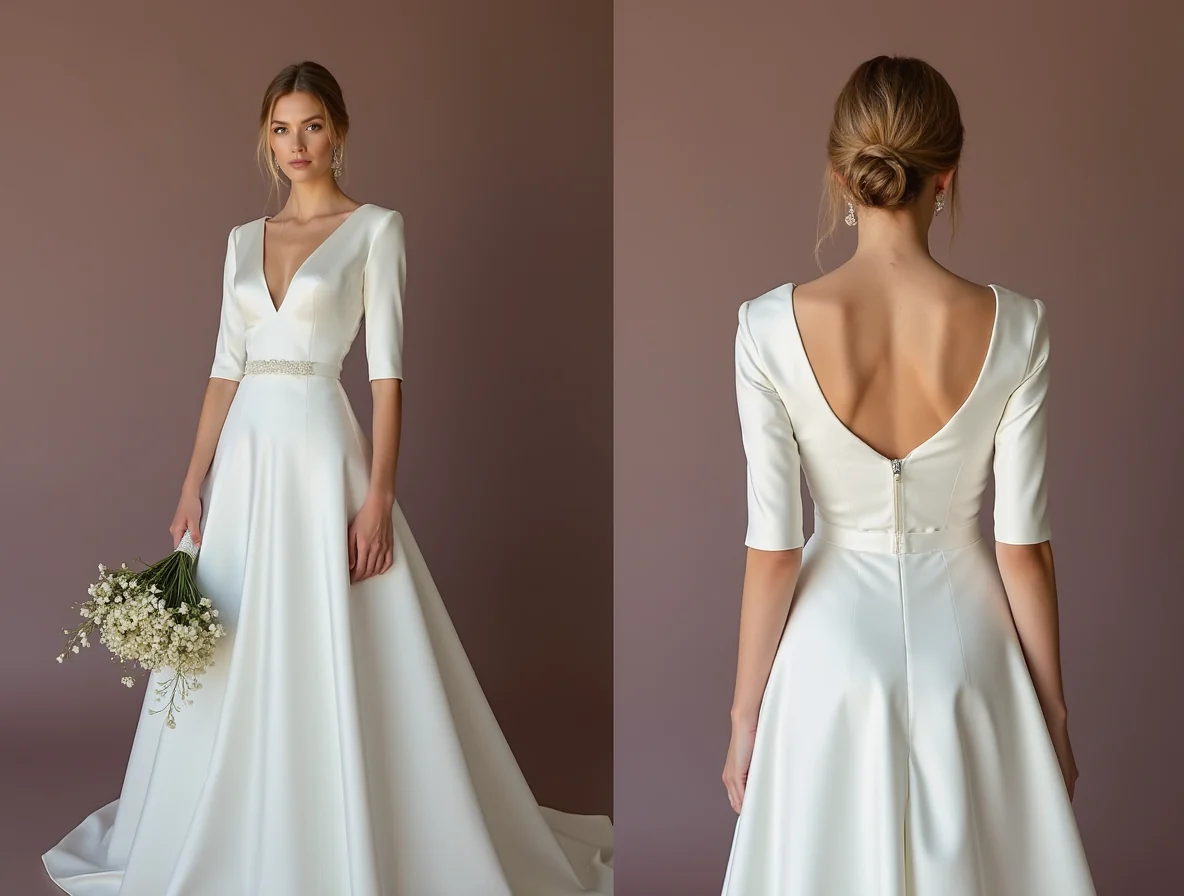 Elegant White Princess Wedding Dress with Lace Appliqué and a Flowing Ball Gown Skirt