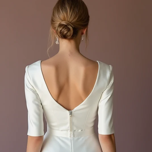 Elegant White Princess Wedding Dress with Lace Appliqué and a Flowing Ball Gown Skirt - Image 5
