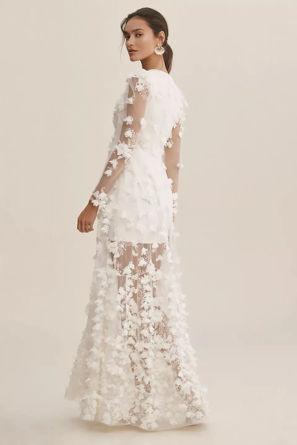 Long-Sleeve V-Neck Floral Maxi Dress - Image 2