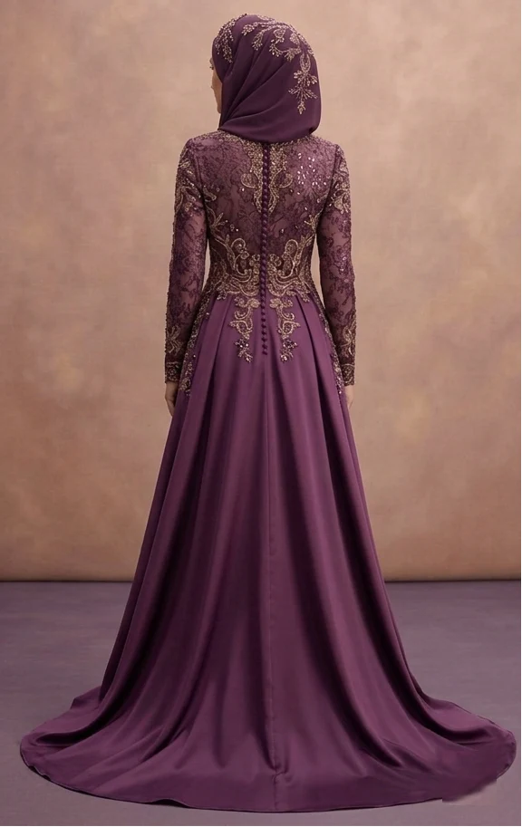 Embroidered Muslim Prom Dresses – Detailed & Elegant Looks - Image 3