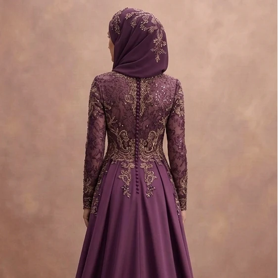 Embroidered Muslim Prom Dresses – Detailed & Elegant Looks - Image 5