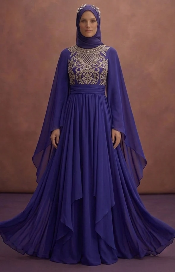 Empire Waist Muslim Prom Dresses – Elegant Flowing Styles - Image 2